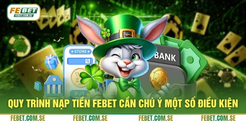 Quy trình nạp tiền Febet cần chú ý một số điều kiện