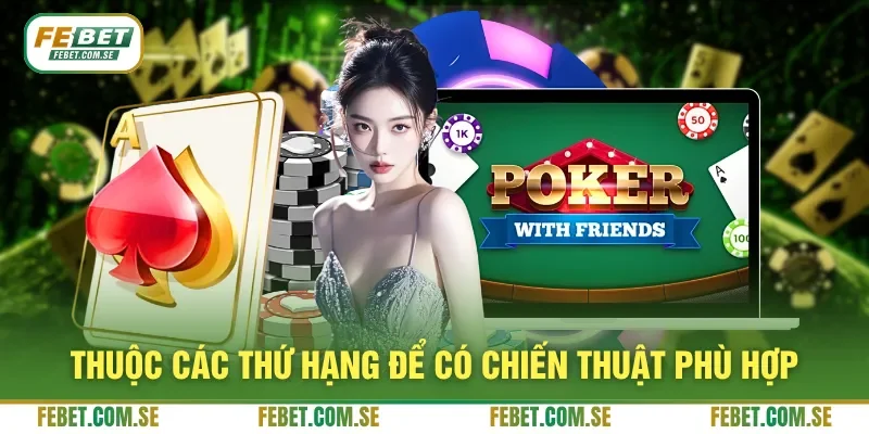 Thuộc các thứ hạng để có chiến thuật phù hợp
